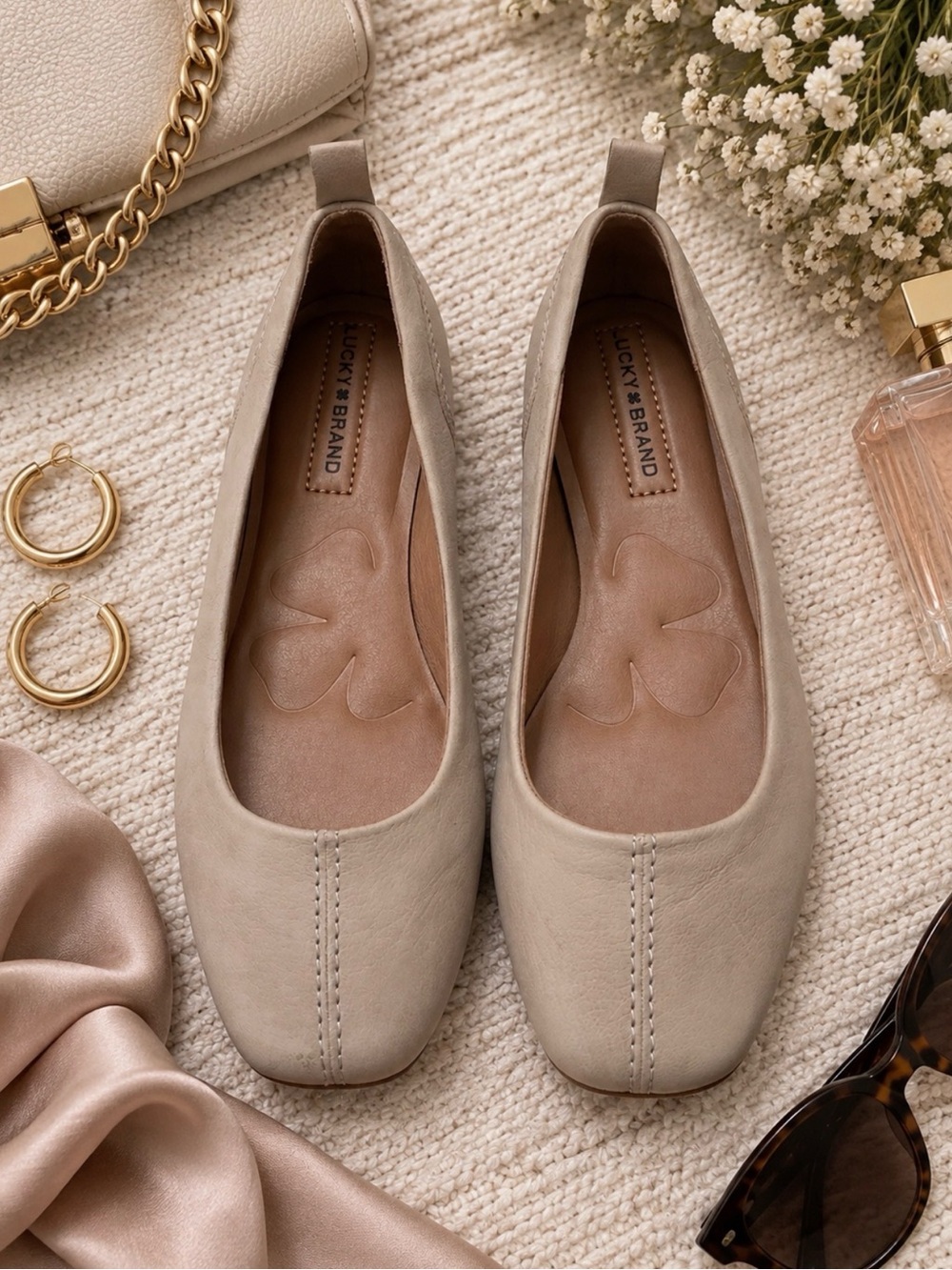 Leimmer Taupe Ballet Flats